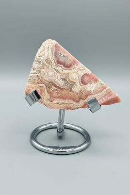 Rhodochrosite Slab #2 – Pink & Cream Banded Polished Collector Specimen