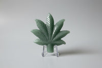 Green Aventurine Cannabis Leaf Carving #1