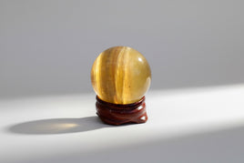 Yellow with Purple Fluorite Sphere #3