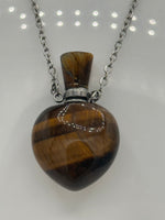 Tiger Eye Perfume/Essential Oil Bottle Necklace