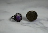 Natural Charoite Ring #4