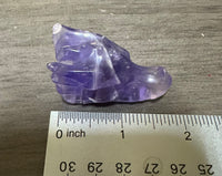 Purple Fluorite Dragon Head Carving