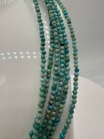 Natural 2mm Blue Opal Necklaces