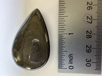 Natural Golden Sheen Obsidian Pearshape Large Cabochon #6