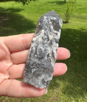 Black Chalcedony Sphalerite Obelisk Tower #7