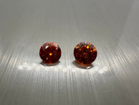 Round Orange 5mm Cz
