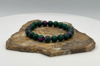 Ruby Zoisite Stretch Bead Bracelet