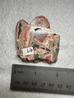 Rhodochrosite Slab #7 – Pink Banded Rhodochrosite with Black Matrix & Natural Cavities