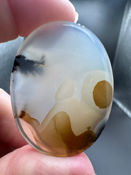 Designer Dendritic Agate Cabochon #3 (with little heart)