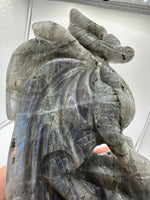 Labradorite Dragon Castle Carving