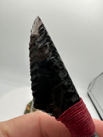 Handmade Fluorescent Ruby in Zoisite, Africa and Mahogany Sheen Obsidian, Glass Buttes, OR, Dagger