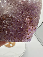 Large Amethyst Dendritic Agate Heart with Stand #3