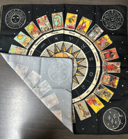 Sun & Moon Wheel of the Zodiac Altar/Tarot Cloth