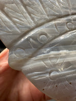 Druzy Agate Geode Indigenous-Inspired Warrior Carving #2