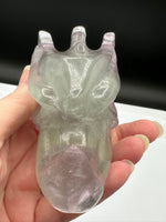 Rainbow Fluorite Dragon Head Carving #11 – 372g