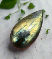 Pearshape Labradorite Cabochon 17a