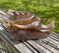 Fluorite Dragon Head Carving #9