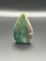 Ocean Jasper Polished Arrow Flame Freeform  #3 – Deep Green & Red Speckled – 92g