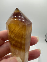 Carved Fluorite Scepter with Rainbows #2