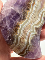 Amethyst Lace Agate Large Moon #1