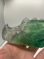 Fluorite Dragon Head Carving #23