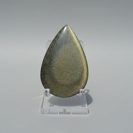Natural Golden Sheen Obsidian Pearshape Large Cabochon #2