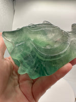 Fluorite Dragon Head Carving #23