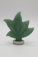 Green Aventurine Cannabis Leaf Carving #6