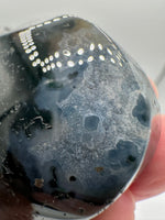 Moss Agate Carved Heart #6