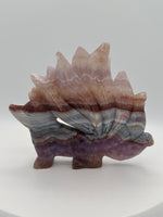 Amethyst Mixed Agate Nine-Tailed Fox Carving #4