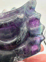Fluorite Dragon Head Carving #17