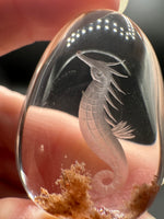 Beautiful Seahorse Garden Quartz Inner Scene Carving #10