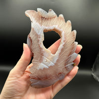 Druzy Agate Geode Indigenous-Inspired Profile Headdress Carving #10