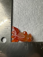 Carved Carnelian Agate Goldfish #2