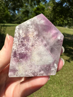 Feather Fluorite Free Form with Rainbow #10