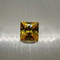Princess Cut Yellow Cz 7mm 2.95ct