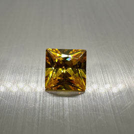 Princess Cut Yellow Cz 7mm 2.95ct