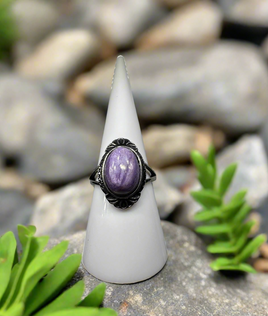 Natural Charoite Ring #1