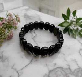 Gold Sheen Obsidian Stretch Bracelet