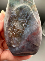 Ocean Jasper Polished Arrow Flame Freeform #2 – Green & Multicolor