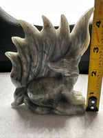Labradorite Nine-Tailed Fox – Purple, Pink & Orange Flash