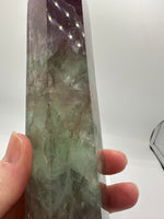Large Fat Watermelon Fluorite Tower #2