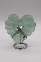 Green Fluorite Decorative Carved Heart with Stand #1
