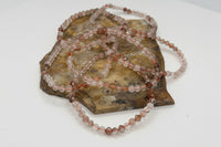 Red Rutilated Quartz 4mm Faceted Bracelet 7.5"