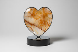 Heart Shape Fire Quartz LED Table Lamp