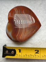 Carnelian Heart Palm Stone #12