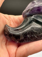 Rainbow Fluorite Dragon Head Carving #12 – 372g