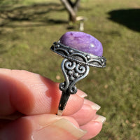 Natural Charoite Ring #39