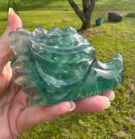 Fluorite Dragon Head Carving #2