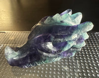 Fluorite Dragon Head Carving #17